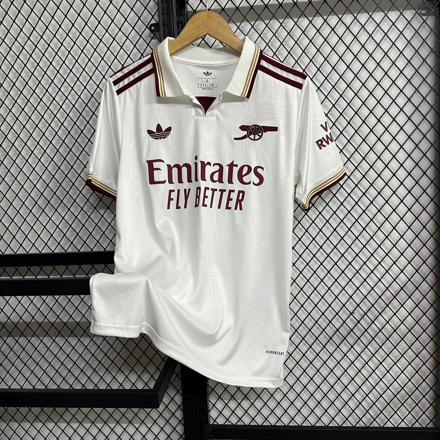 Arsenal Retro Home Kit – White & Maroon Edition