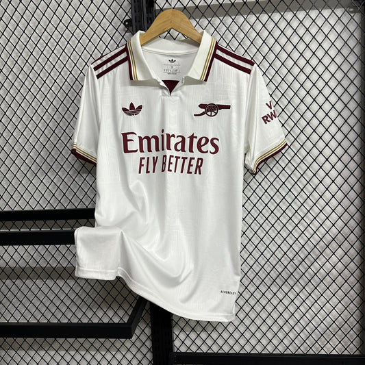 Arsenal Retro Home Kit – White & Maroon Edition