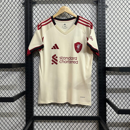 Liverpool Away Kit 2024/25 – Beige & Burgundy Edition