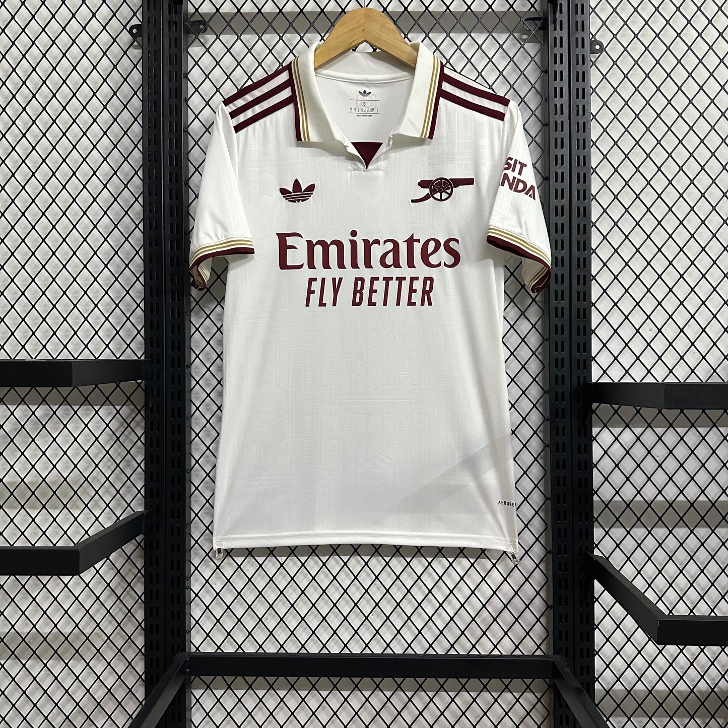 Arsenal Retro Home Kit – White & Maroon Edition