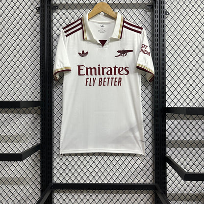 Arsenal Retro Home Kit – White & Maroon Edition